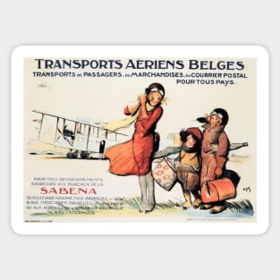 Transports Aeriens Belges SABENA Airline Vintage Travel Sticker